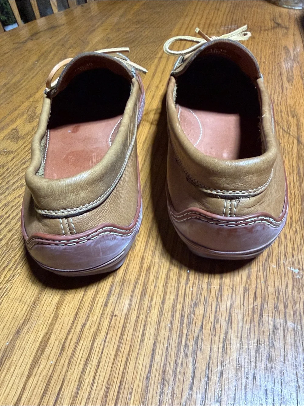 Men's Tan Leather Moc Toe Slip-On Loafers by TB Phelps
